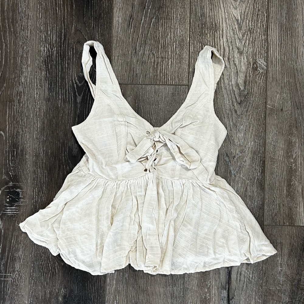 ✨NEW! American Eagle Lace-Up Boho Scoop Neck Tank